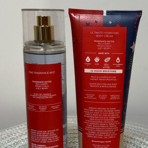 BBW Firecracker Pop Body Cream and Fragrance Mist Set of 2 NWT - Picture 2 of 2
